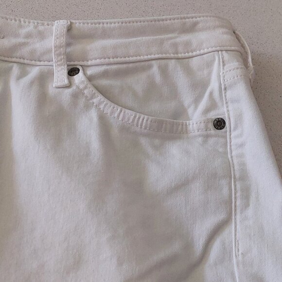 NYDJ LiftXTuck Technology White Wide-Leg Ankle Denim Jeans -Women's Size 14 - Picture 7 of 14
